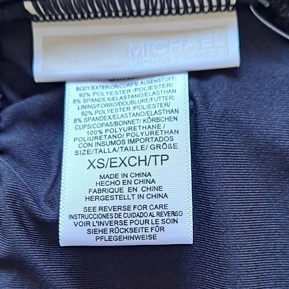 MICHAEL Michael Kors Bralette Bikini Top Black XSmall - Picture 3 of 6